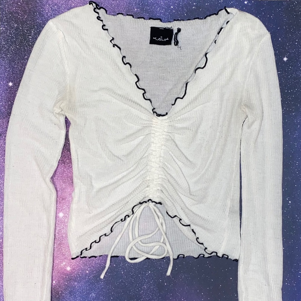 White ruffle Top